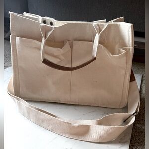 Urban Outfitters Cream Canvas Tote Bag